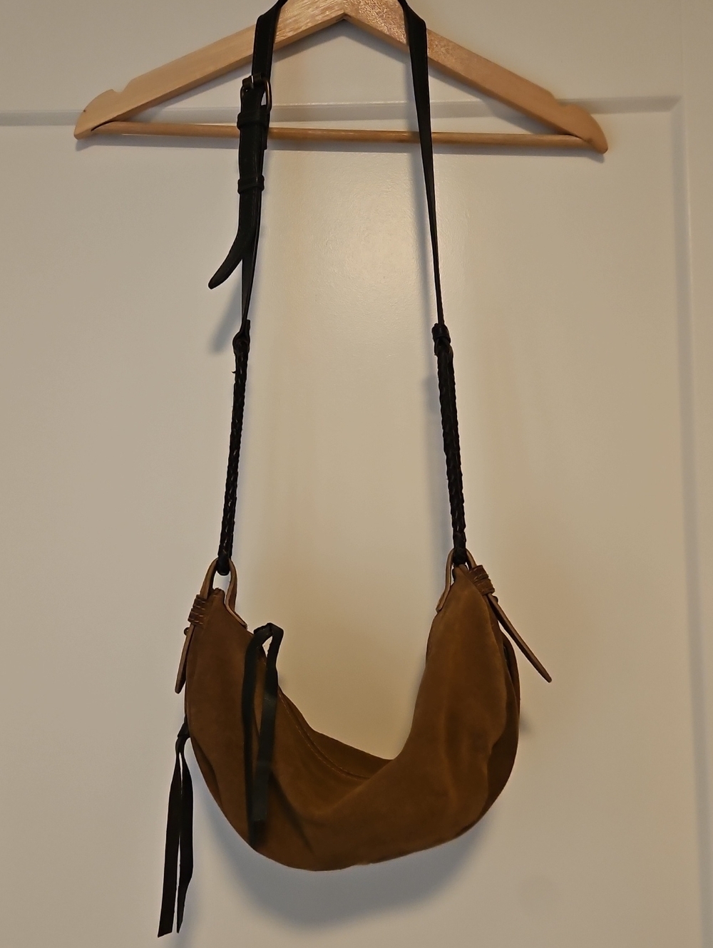 Free People Half Moon Suede Bag